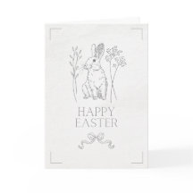 Simple & cute Easter bunny Easter card