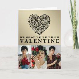 Cartão Simple Elegant Photo Valentine's day