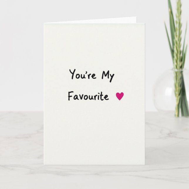 Cartão Simple Favourite Heart Card (Frente)