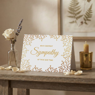 Cartão Simple Gold Foil Floral Sympathy