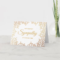 Simple Gold Foil Floral Sympathy