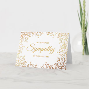 Cartão Simple Gold Foil Floral Sympathy