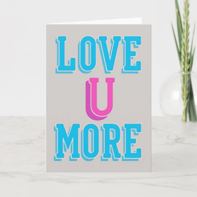Cartão Simple Love U More Card (Frente)