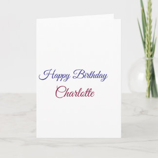 Cartão SIMPLE MINIMAL.CUTIE ADD NAME BABY happy birthday 