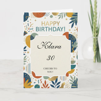 Cartão Simple Modern  Birthday Card