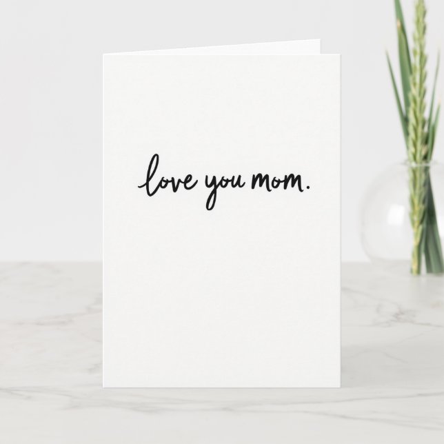 Cartão Simples 'Amo Você Mãe' (Frente)