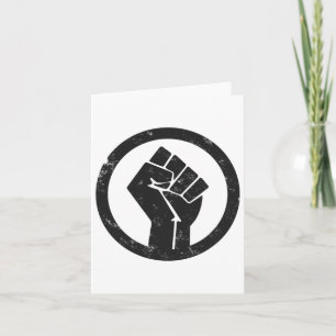Cartão Simples Black Life Material Protesto Power Fist Wi