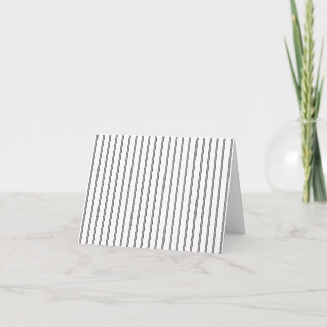 Cartão Simples Cinza com Listras em Branco (Frente)