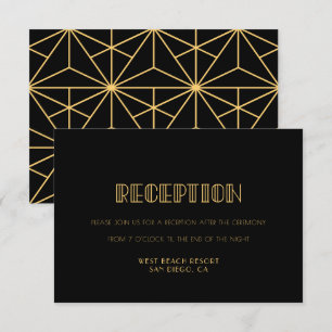 Cartão simples da recepção do art deco do 1920 
