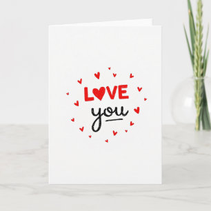 Cartão Simples de Amor ao Coração
