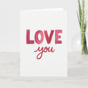 Cartão Simples de Amor Manuscrito