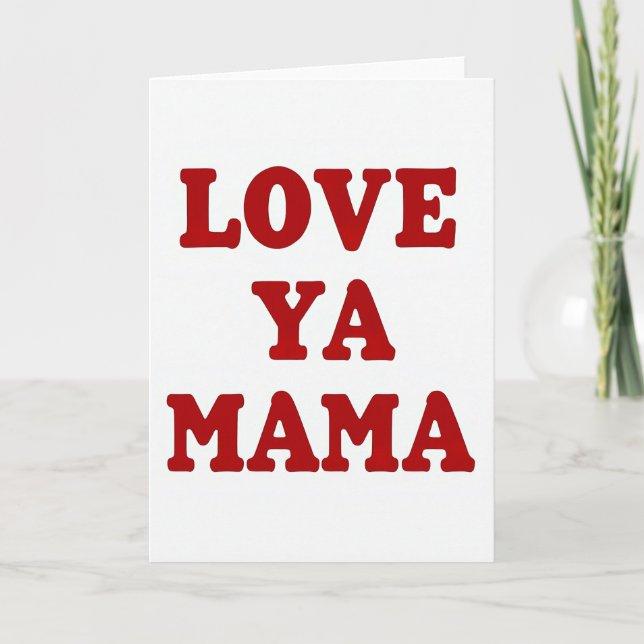 Cartão Simples de Amor para a Mamãe (Frente)