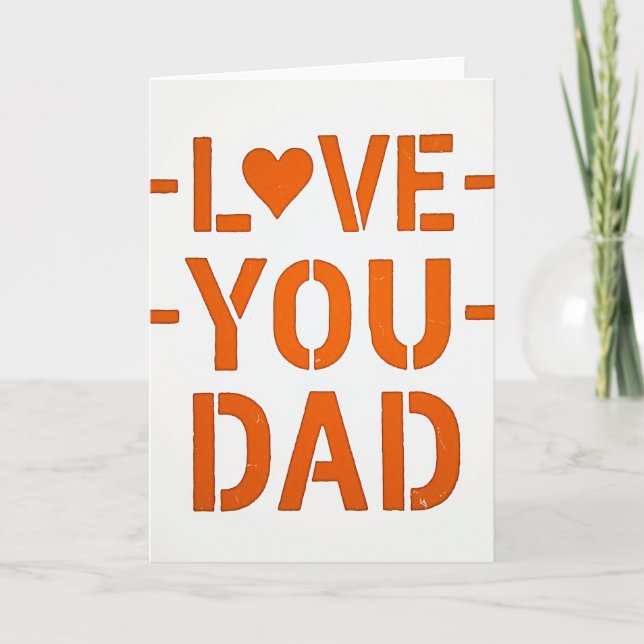 Cartão Simples de Amor para o Papai (Frente)