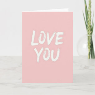Cartão Simples de Amor Rosa