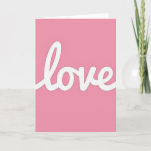 Cartão Simples de Amor Rosa