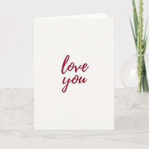 Cartão Simples de Amor Vermelho