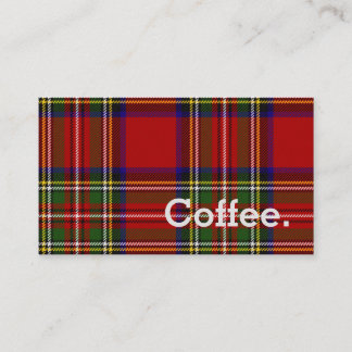 Cartão Simples de Café Stewart Tartan