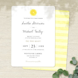 Cartão Simples de Casamento de Limão