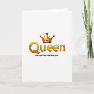Cartão Simples de Coroa de Rainha