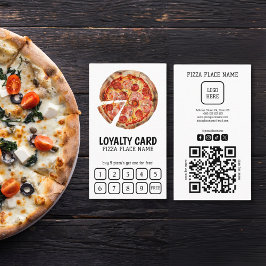 Cartão Simples de Lealdade de Código QR Pizzeria