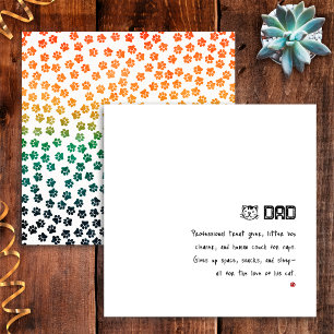 Cartão Simples de Patas de Gato Pôr do Sol Retrô p