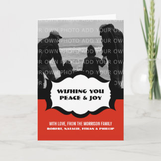 Cartão simples de saudação de fotos de feriado, ve