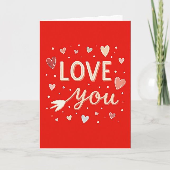 Cartão Simples e Doce de Amor (Frente)