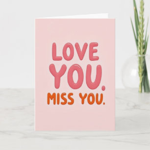 Cartão Simples e Glamouroso de Amor e Saudades