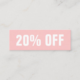 Cartão simples e moderno de desconto de tendência,