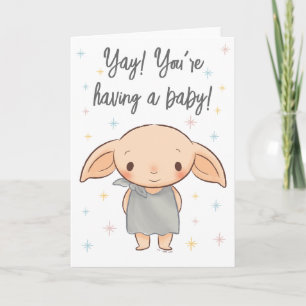 Cartão Simples Harry Potter - Chás de Bebê do Dobby