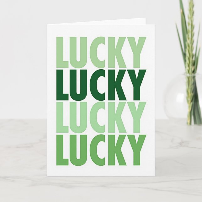 Cartão Simples Lucky Greens (Frente)