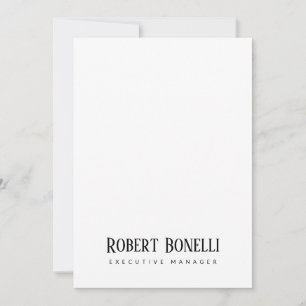 Cartão simples minimalista preto e branco moderno