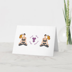 Cartão Simples Serenidade Serendipity Yoga Love Personali