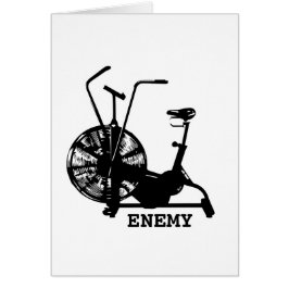 Cartão Simples Workout Black White Funny Humor Giro