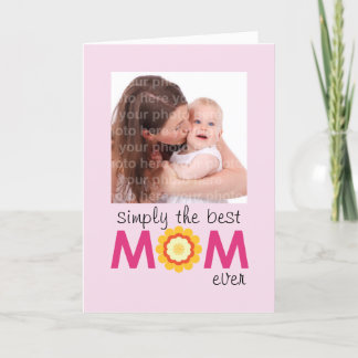 Cartão Simplesmente o melhor dia de as mães lilático cor-