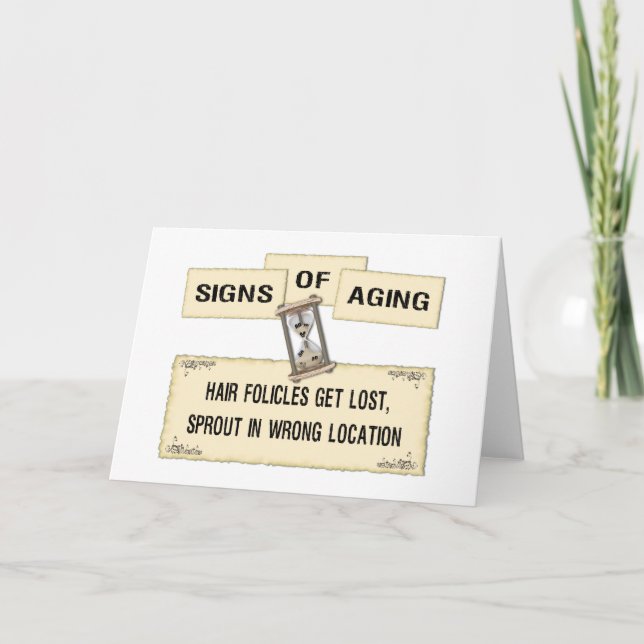 Cartão Sinais de Envelhecimento - Cabelo (Frente)