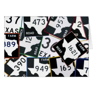 Cartão Sinais de estrada de Texas