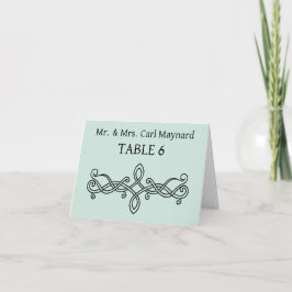 Cartão Sinais de mesa de casamento Placecards com luz ver
