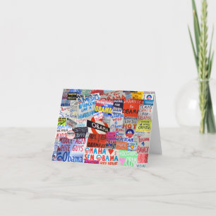 Cartão Sinais de Obama do vazio Notecard da esperança