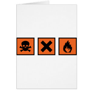 Cartão sinais do químico da química