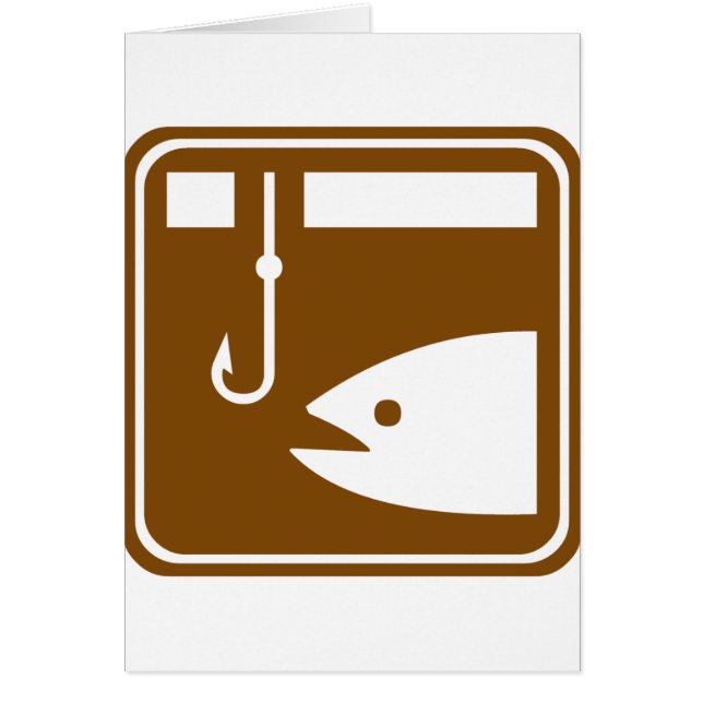 Cartão Sinal da estrada da pesca do gelo (Frente)