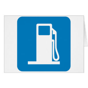 Cartão Sinal da estrada do posto de gasolina