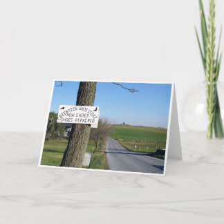 Cartão Sinal da sapataria de Creekside