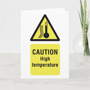 Cartão Sinal de Alerta de Alta Temperatura