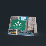 Cartão Sinal de aniversário de 60 anos, New York Street,<br><div class="desc">60º cartão de aniversário com uma placa de Nova York. Todo o texto é facilmente editado usando o modelo fornecido.</div>