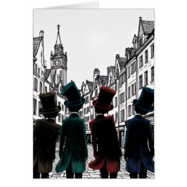 Cartão Sinal de Caixa de Madeira Cavalheiros de Cartola C