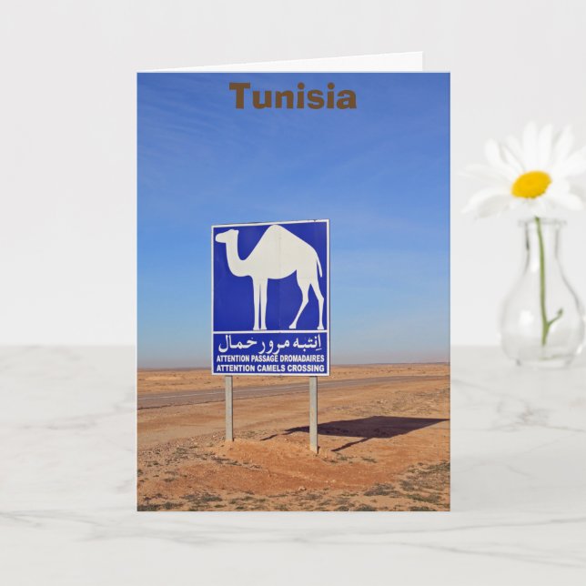 Cartão Sinal de Camelos, Tunísia (Planta pequena)