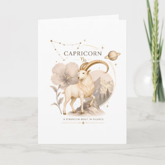 Cartão Sinal de Capricórnio Vintage Astrologia Horóscopo