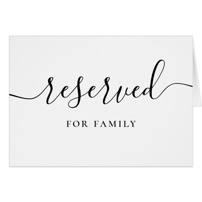 Cartão Sinal de Casamento Reservado | Tipografia Moderna  (Frente horizontal)