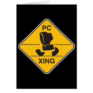 Cartão sinal de cruzamento (xing) por computador